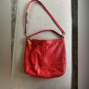 Coach leather shoulder bag